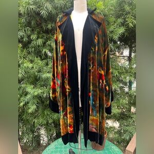 Jean Paul Gaultier. multicolored velvet kimono, size 8